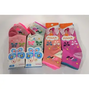 Kız Çocuk Penye Patik Çorap 12li Paket (Yaş:7-8) (KC-99-03)