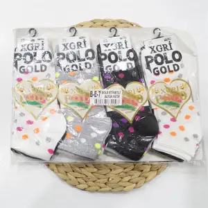 Polo Gri Kadın Penye Patik Çorap 12li Paket (BC-99-02)