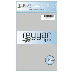 Reyyan İpek 100 Cm Düz Poşetli Yazma Açık Gri-9851