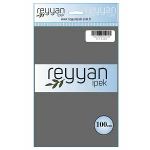 Reyyan İpek 100 Cm Düz Poşetli Yazma Koyu Gri-9853