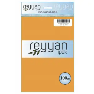 Reyyan İpek 100 Cm Düz Poşetli Yazma Koyu Sarı-9839