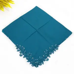 Sarmaşık Dantelli İncili Tülbent (Srm-90-06)