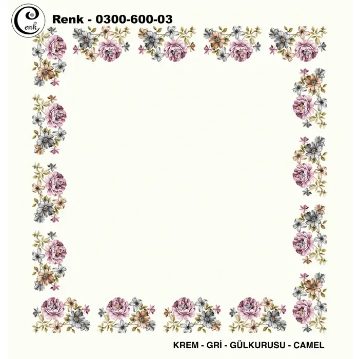 Cenk 100cm Ortası Boş Oyalık Yazma (Cnk-600-03)