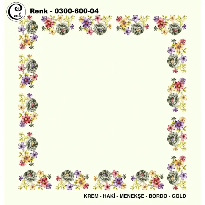 Cenk 100cm Ortası Boş Oyalık Yazma (Cnk-600-04)