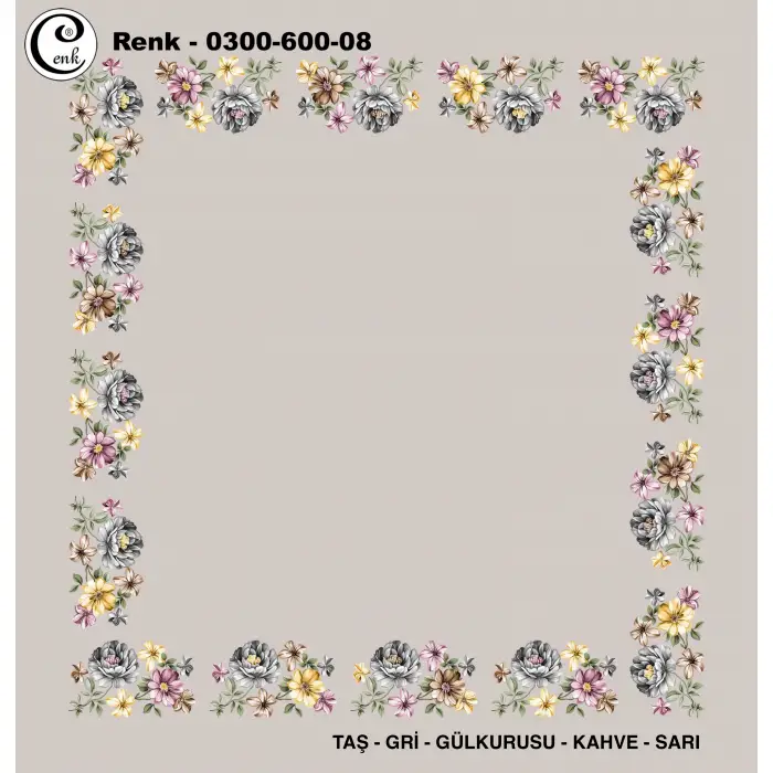 Cenk 100cm Ortası Boş Oyalık Yazma (Cnk-600-08)