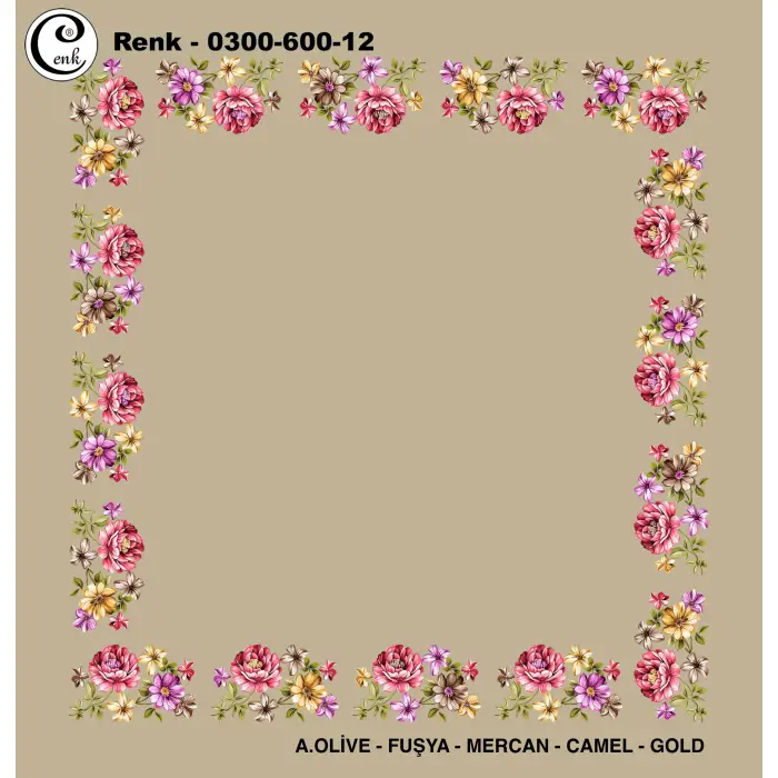 Cenk 100cm Ortası Boş Oyalık Yazma (Cnk-600-12)