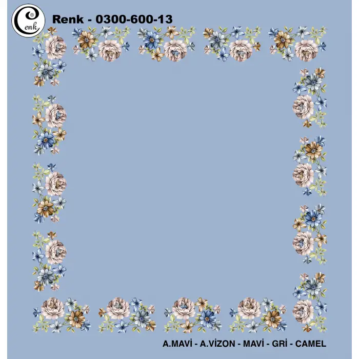 Cenk 100cm Ortası Boş Oyalık Yazma (Cnk-600-13)