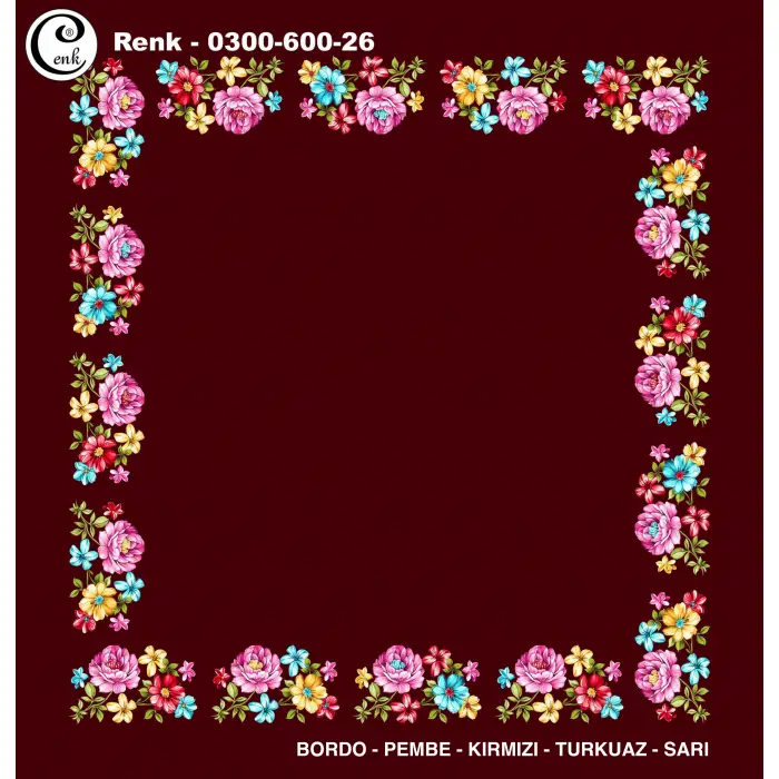 Cenk 100cm Ortası Boş Oyalık Yazma (Cnk-600-26)