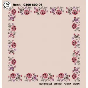 Cenk 100cm Ortası Boş Oyalık Yazma (Cnk-600-06)