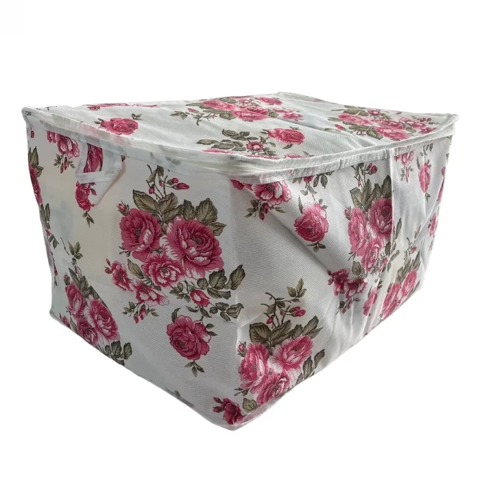 Desenli Kazak Hurcu Pembe Renk 50*35*25 cm 1 adet (Hurc9602)