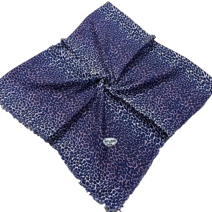 Firuze Flamlı Keten  Eşarp (FE487-12)