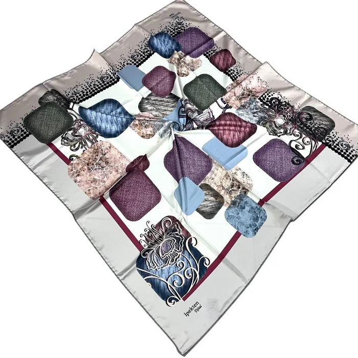 İpekten Dijital Twill Eşarp (TE9702)