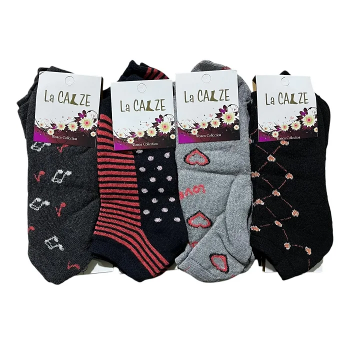 La Cazze Kadın Havlu Patik Çorap 12li Paket (BC-99-68)