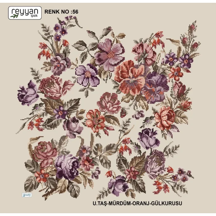 Reyyan İpek 100 cm Oyalık Yazma (ryyn-384-19)