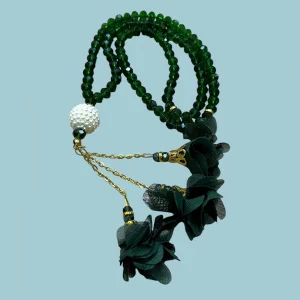 99lu Büyük Boy Gül Püsküllü Kristal Tespih (tsph07-01)