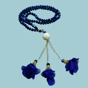 99lu Büyük Boy Gül Püsküllü Kristal Tespih (tsph07-08)