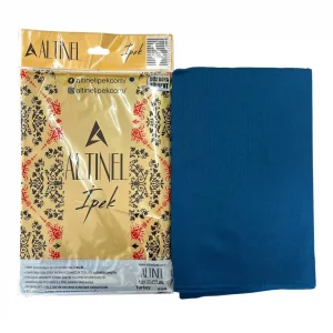 Altınel İpek Petrol Mavi Düz Poşetli Yazma (AE-271-21)