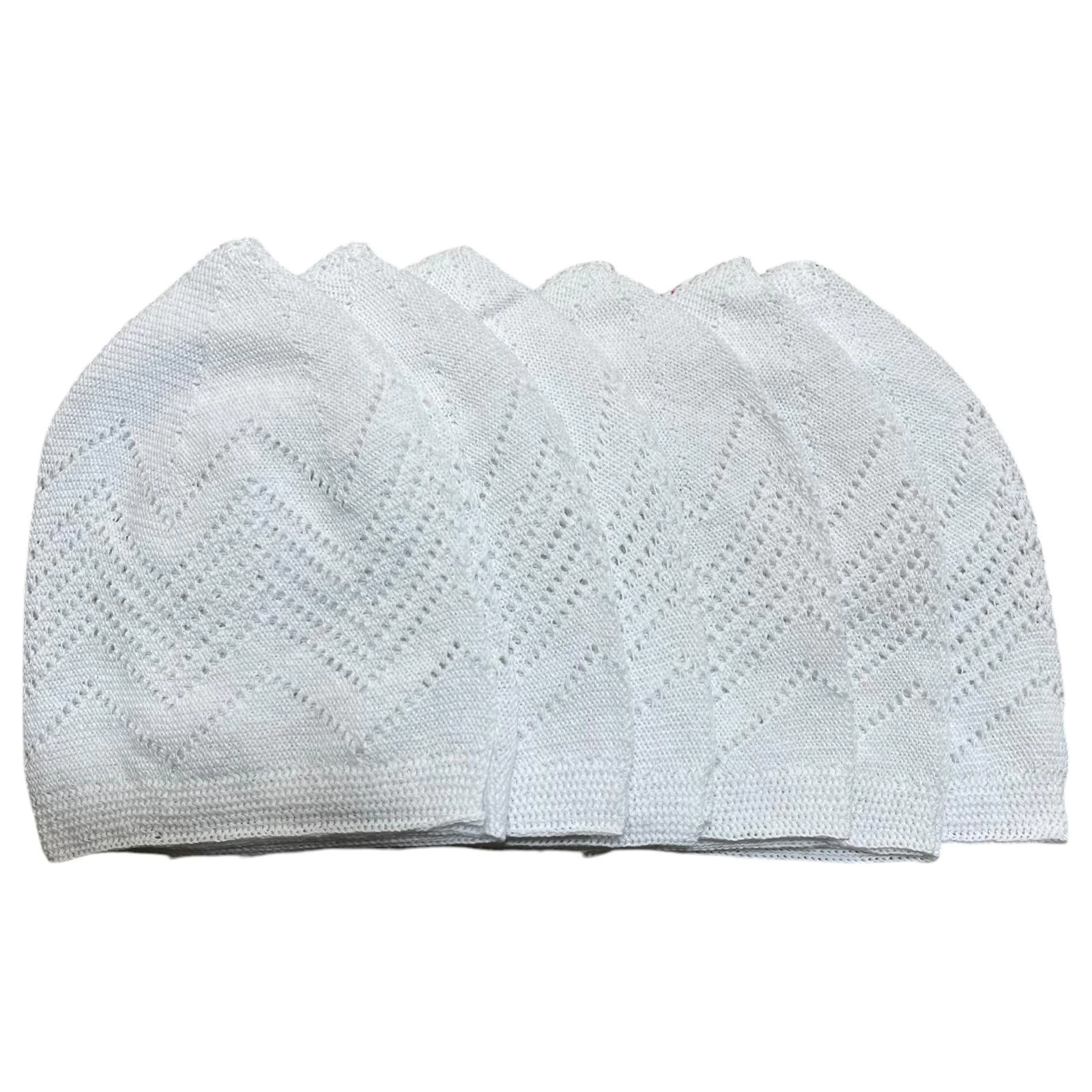 Beyaz Örme Takke 12 adet (takke04)