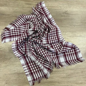 Bordo Beyaz Poşu 100 *100 cm 1. Kalite (Poşu01)