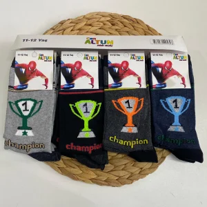 Canaltun Erkek Çocuk Penye Soket Çorap 12li Paket (Yaş:11-12) (EC-99-14)