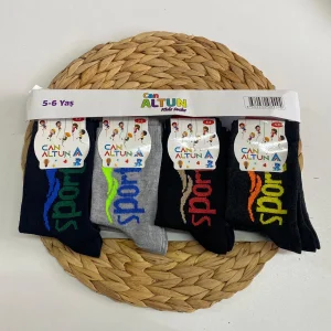 Canaltun Erkek Çocuk Penye Soket Çorap 12li Paket (Yaş:5-6) (EC-99-11)