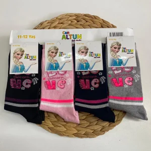 Canaltun Kız Çocuk Penye Soket Çorap 12li Paket (Yaş:11-12) (KC-97-05)