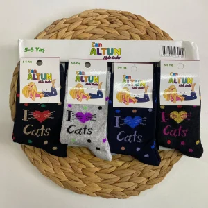 Canaltun Kız Çocuk Penye Soket Çorap 12li Paket (Yaş:5-6) (KC-97-02)