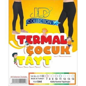 Çocuk Termal Siyah Tayt (Kız-Erkek) (termal01-04)