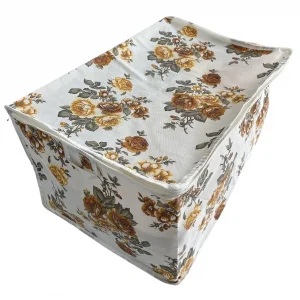 Desenli Yorgan Hurcu Kahverengi 100*50*50 cm 1 adet (Hurc9505)