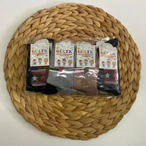 Gülek Erkek Çocuk Penye Soket Çorap 12li Paket (Yaş:3-4) (EC-99-15)