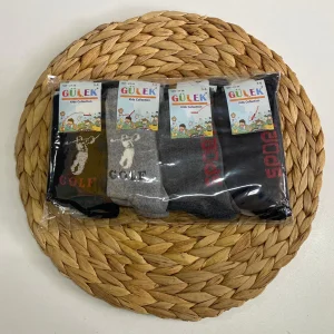 Gülek Erkek Çocuk Penye Soket Çorap 12li Paket (Yaş:5-6) (EC-99-16)