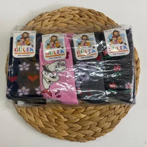 Gülek Kız Çocuk Penye Soket Çorap 12li Paket (Yaş:9-10) (KC-96-04)
