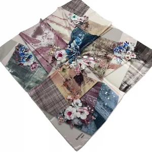 İpekten Dijital Twill Eşarp (TE9912)