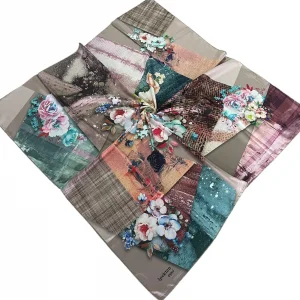 İpekten Dijital Twill Eşarp (TE9921)