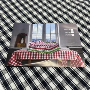 Lacivert Kareli Dokuma Sofra Bezi 170x170 cm 1 Adet( Sofra9003)