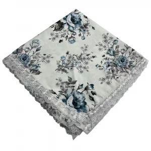 Kenarı Dantelli Desenli Sofra 140x140 cm 1 Adet(Sofra9532)
