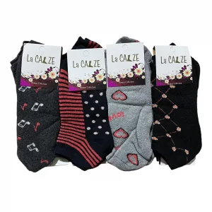 La Cazze Kadın Havlu Patik Çorap 12li Paket (BC-99-68)