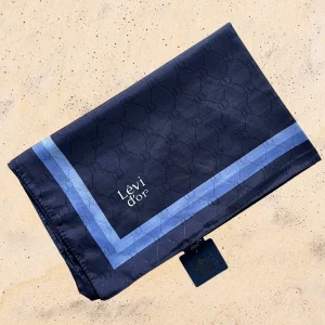 Levidor Şerit Kenarlı Monogram Şal (Mng9904)