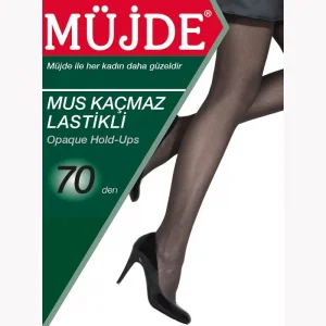 Müjde 70 Denye Mus Kaçmaz Lastikli Çorap 12lı Paket Renk:Siyah (BC-98-10)