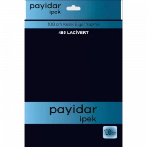 Payidar İpek 100 Cm Lacivert Düz Poşetli Yazma (PYR-601-485)