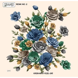 Reyyan Desenli Oyalık Yazma (ryyn-418-23)