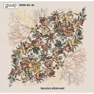 Reyyan İpek 100 cm Oyalık Yazma (ryyn-328-09)