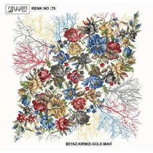 Reyyan İpek 100 cm Oyalık Yazma (ryyn-328-15)