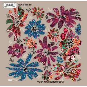 Reyyan İpek 100 cm Oyalık Yazma (ryyn-358-10)
