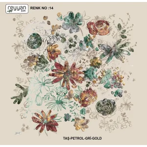 Reyyan İpek 100 cm Oyalık Yazma (ryyn-375-11)