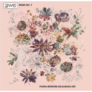 Reyyan İpek 100 cm Oyalık Yazma (ryyn-375-15)