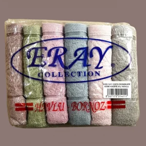 Rosenur 30x50 Kısmı Kadife 6 adet Havlu (rosenur01)