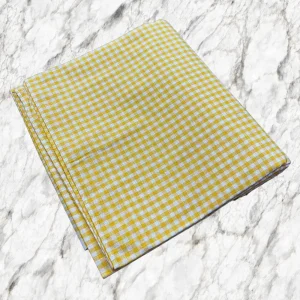 Sarı Beyaz Gözde Kareli Dokuma Sofra Bezi 170x170 cm 1 Adet(Sofra9606)