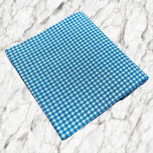 Turkuaz Beyaz Gözde Kareli Dokuma Sofra Bezi 170x170 cm 1 Adet(Sofra9608)