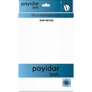 Payidar İpek 100 Cm Beyaz Düz Poşetli Yazma (PYR-601-000)
